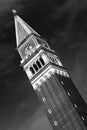 Campanille in black and white Royalty Free Stock Photo