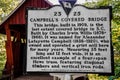 Campbell`s Covered Bridge Sign Royalty Free Stock Photo