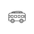 camper bus icon. Simple thin line, outline vector of summer icons for UI and UX, website or mobile application