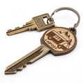 Camper key isolated on white background Royalty Free Stock Photo