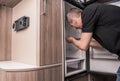 Camper Refrigerator Issue Royalty Free Stock Photo
