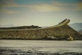 Camper rv on Atlantic Road in Norway Royalty Free Stock Photo