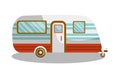 Camper trail of camper bus of van. Royalty Free Stock Photo