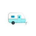 Camper trailer icon