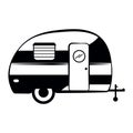 Camper trailer icon, Camper vector Illustration isolated