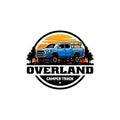 camper truck overland vehicle logo vector