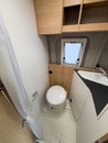 Camper van bathroom showcasing modern design and functionality Royalty Free Stock Photo