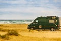 Camper van on beach in Spain