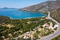 Camper van in a campsite in Croatia Royalty Free Stock Photo