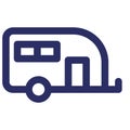 Camper van, conveyance Vector icon which can easily modify or edit Royalty Free Stock Photo