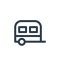 camper van icon vector from travel concept. Thin line illustration of camper van editable stroke. camper van linear sign for use Royalty Free Stock Photo