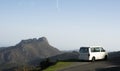 Camper van parked in the Aiako Harriak Natural Park