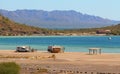 Campers on beach in Loreto bays in baja california sur I