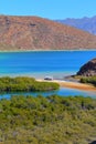 Campers on beach in Loreto bays in baja california sur XXIV