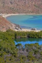 Campers on beach in Loreto bays in baja california sur XXVI