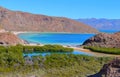 Campers on beach in Loreto bays in baja california sur XXII