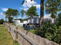 Campers in a camping site Royalty Free Stock Photo