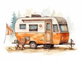 Campervan Camping Charm Royalty Free Stock Photo