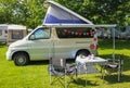 Campervan on Campsite Royalty Free Stock Photo