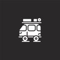 campervan icon. Filled campervan icon for website design and mobile, app development. campervan icon from filled pop culture