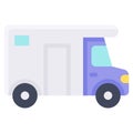 Campervan icon, transportation related vector