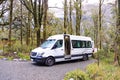 Campervan parked at a campsite in Milford Sound