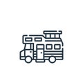 campervan vector icon. campervan editable stroke. campervan linear symbol for use on web and mobile apps, logo, print media. Thin