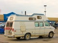 A campervan at a walmart parking lot in whitehorse