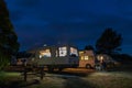 Campervans camping at Peketa Beach, Kaikoura, South Island of New Zealand