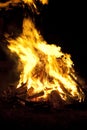 Campfire, heat for cooking or for romantic night Royalty Free Stock Photo