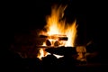Campfire Ablaze Royalty Free Stock Photo