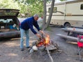 A campfire in alaska