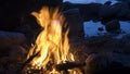 Campfire on Beach Royalty Free Stock Photo