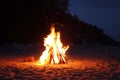 Campfire on the beach