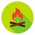 Campfire Circle Icon