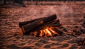 Campfire in the Desert Royalty Free Stock Photo