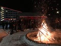 Campfire at hotel Pestera