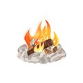 Campfire icon concept