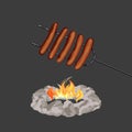 Campfire icon concept Royalty Free Stock Photo