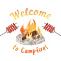 Campfire icon concept