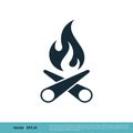 Campfire Icon Vector Logo Template Illustration Design. Vector EPS 10 Royalty Free Stock Photo