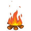 Campfire isolated illustration