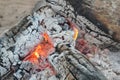 Campfire at kollur river bed,Papikondalu,India Royalty Free Stock Photo