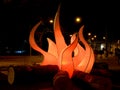 Campfire ,light festival Amsterdam,Holland Royalty Free Stock Photo