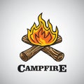 Campfire Logo Dssign Vector