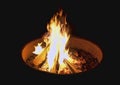 Campfire at night Royalty Free Stock Photo