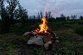 Campfire, rainbow and mosquitos in Swedish Lapland