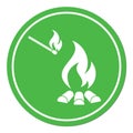 Campfire silhouette icon