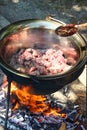 Campfire Stew Outdoor Cooking Royalty Free Stock Photo