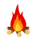 Campfire vector icon illustration Royalty Free Stock Photo